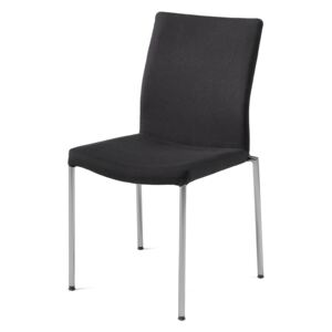 AJ Produkty Konferenční židle BROOKS, černý textilní potah, hliníkově šedé nohy