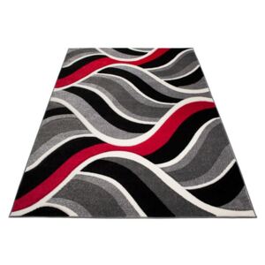 Kusový koberec Moderní vlny červený, Velikosti 60x100cm
