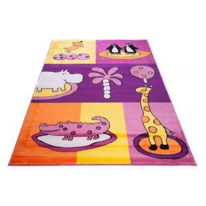 Dětský kusový koberec Bany fialový, Velikosti 80x150cm