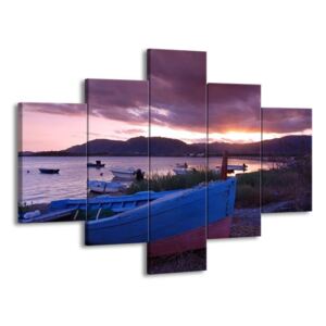 Vícedílný obraz Večerní chvíle u jezera 100x70 cm
