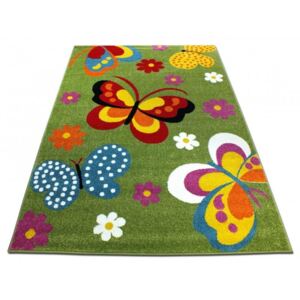 Dětský koberec Motýli zelený, Velikosti 160x220cm