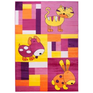 Dětský kusový koberec Manny růžový, Velikosti 80x150cm