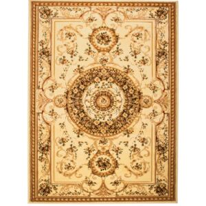 Kusový koberec klasický vzor 3 béžový, Velikosti 70x140cm