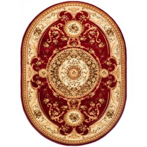 *Kusový koberec klasický vzor 3 bordó ovál, Velikosti 160x220cm