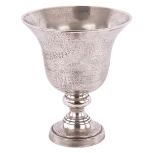 Kovová stříbrná váza Rosa Antique Silver - Ø 38 * 41 cm