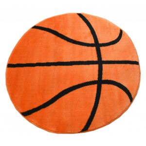 Dětský kusový koberec Basketbal oranžový kruh, Velikosti 100x100cm