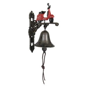 Kovový zvonek s koloběžkou - 18*11*22 cm