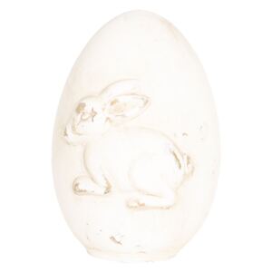 Keramické vejce s motivem králíka a patinou - 7*7*11 cm
