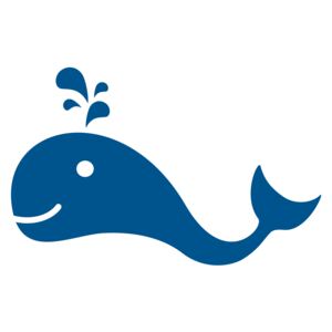Velryba - samolepka na zeď