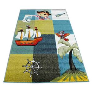 Dětský koberec Piráti modrý, Velikosti 300x400cm