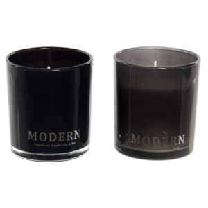 Svíčka ve skle "MODERN BLACK" 7x7.8/2dr