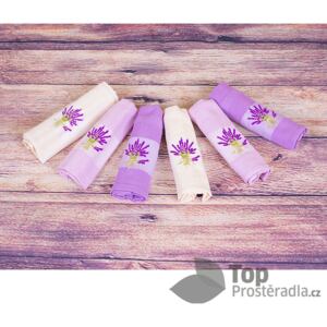 Lavender dárkový set - vaflové utěrky 6ks
