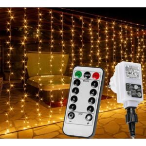 Vánoční světelný závěs - 6 x 3 m, 600 LED, teple bílý - VOLTRONIC® M68202