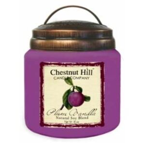 Chestnut Hill - vonná svíčka Plum Vanilla 454g (Vonná svíčka ve skle s dvěma knoty a s lahodnou vůní švestky a vanilky.)