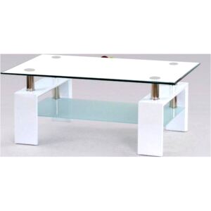 Konferenční stolek Diana Lisa bílý/bílé sklo - FALCO