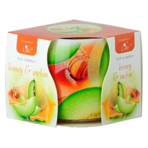 Sklo Dekor 75mm Honey-Melon vonná svíčka v krabičce