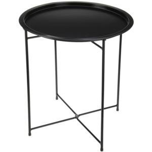 Balkonový stolek, skládací, barva černá, - Ø 46 cm, výška. 52 cm