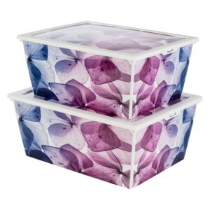 CASSETTI® Sada úložných boxů, 2dílná (lila fialová)