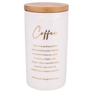 Bílá dóza z porcelánu 500 ml Organic Barva: Coffee