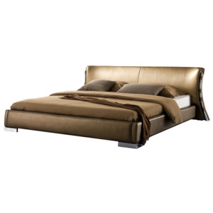Zlatá luxusní vodní postel s příslušenstvím 180x200 cm - PARIS