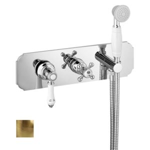 Sapho VIENNA podomítková sprchová baterie s ruční sprchou, 3 výstupy, bronz