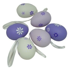 Dekorace - velikonoční vajíčka fialová
