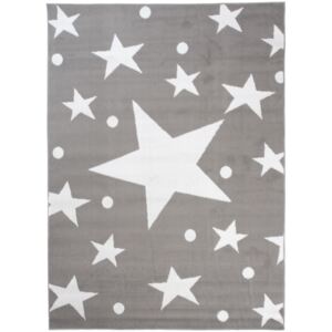 Kusový koberec PP Hvězdy šedý, Velikosti 140x200cm