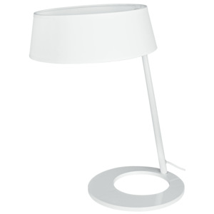 I-QUEEN/L BCO stolní lampa 1xE27 kov v bílé barvě a textilní stínidlo
