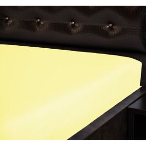 Jersey nepromokavé napínací prostěradlo Žluté Rozměr: 60 x 120 cm
