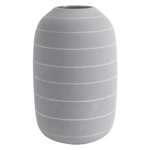 Keramická váza Terra straight 25 cm Present Time (Barva- světle šedá)