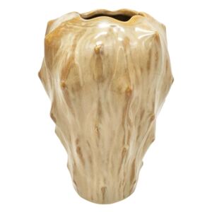 Pískově hnědá keramická váza PT LIVING Flora, výška 23,5 cm