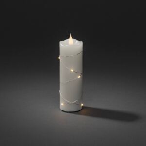 Vosková svíčka bílá barva světla teplá bílá 15,2cm