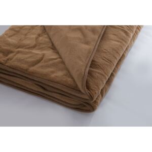 Tmavě hnědá deka z merino vlny Royal Dream Quilt, 220 x 200 cm