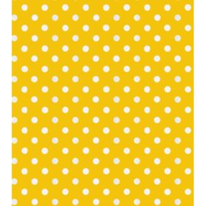 Bavlněná látka puntík bílý na žluté | RTex