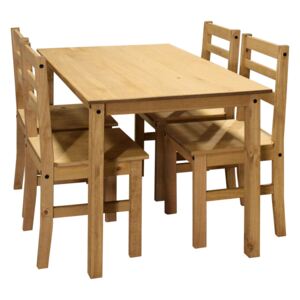 Masivní jídelní stůl 120x80 + 4 židle CORONA