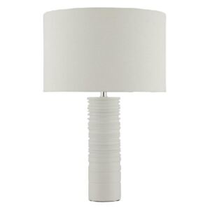 Searchlight EU8131WH TABLE stolní lampa 1xE27 barva bílá a textil
