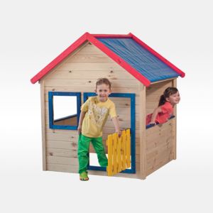 Woody Dětský zahradní domeček s barevným lemováním