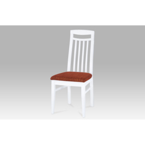 Jídelní židle dřevěná bílá S PODSEDÁKEM NA VÝBĚR BE810 WT