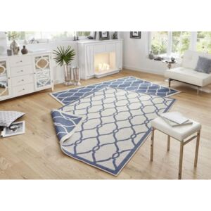 Bougari Kusový koberec Twin-Wendeteppiche 103123 blau creme 80x150