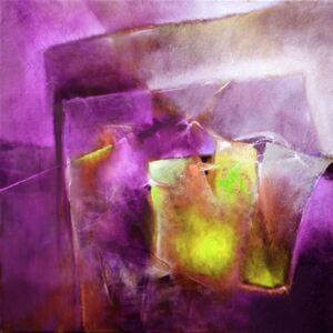 Ilustrace another moment on another day - yellow and purple, Annette Schmucker