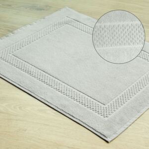 Koupelnová bavlněná předložka - kobereček CALAS stříbrná 50x70 cm nebo 60x90 cm Mybesthome Rozměr: 60x90 cm