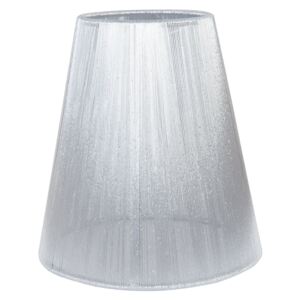 Stříbrné průsvitné stínidlo - Ø 14*15 cm / E14