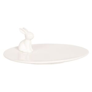 Porcelánový servírovací talíř s dekorací králíka - Ø 19*7 cm