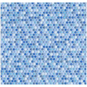Omyvatelný stěnový obklad Ceramics šíře 67,5 cm mozaika modrá