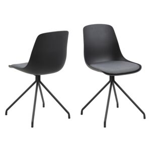 Design Scandinavia Jídelní židle Ilva, černá/šedá