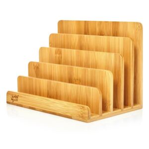 Blumfeldt Stojan na dopisy s 5 přihrádkami, A4, 25 × 17,5 × 16 cm, stojící nebo ležící, bambus, A4, 25 × 17,5 × 16 cm, stojící nebo ležící, bambus
