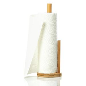 Klarstein Držák na papírové utěrky, s vodítkem, držák na papírové utěrky, 15 x 35,5 cm, bambus