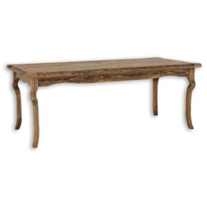Dřevěný stůl 90x160 rustikální LUD 01 - K17 bílý vosk