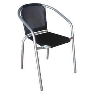 Židle Tempo Kondela, černá / stříbrná, KERTA