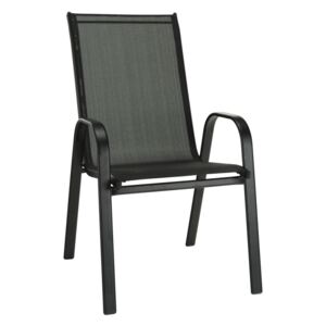 Židle Tempo Kondela, stohovatelná, tmavě šedá/černá, ALDERA